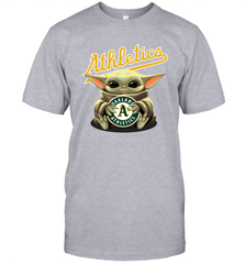 Baby Yoda Hugs The Oakland Athletics Shirts Men's T-Shirt - PrimaryTee