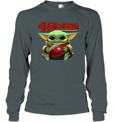 Baby Yoda Loves The San Francisco 49ers Star Wars NFL Shirts Long Sleeve T-Shirt - PrimaryTee