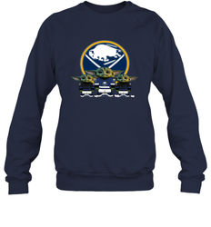 Buffalo Sabres Star Wars Logo Baby Yoda Sweatshirt - PrimaryTee