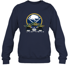 Buffalo Sabres Star Wars Logo Baby Yoda Sweatshirt - PrimaryTee
