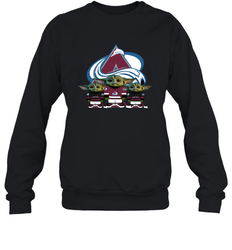 Colorado Avalanche Star Wars Logo Baby Yoda Sweatshirt - PrimaryTee