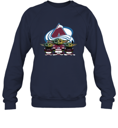 Colorado Avalanche Star Wars Logo Baby Yoda Sweatshirt - PrimaryTee