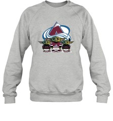 Colorado Avalanche Star Wars Logo Baby Yoda Sweatshirt - PrimaryTee
