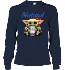 Baby Yoda Hugs Natural Light Beer Star Wars Shirts Long Sleeve T-Shirt - PrimaryTee