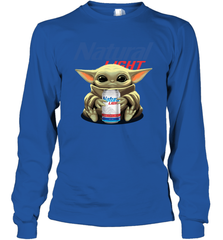 Baby Yoda Hugs Natural Light Beer Star Wars Shirts Long Sleeve T-Shirt - PrimaryTee