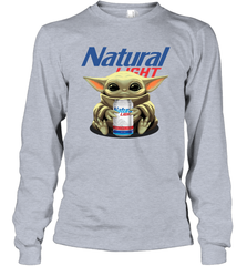 Baby Yoda Hugs Natural Light Beer Star Wars Shirts Long Sleeve T-Shirt - PrimaryTee