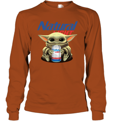 Baby Yoda Hugs Natural Light Beer Star Wars Shirts Long Sleeve T-Shirt - PrimaryTee