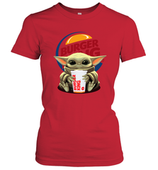 Baby Yoda Hugs Burger King Cup Star Wars Shirts Women's T-Shirt - PrimaryTee