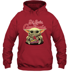Baby Yoda Hugs The St Louis Cardinals Shirts Hoodie - PrimaryTee