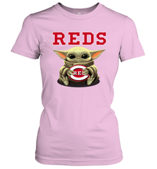 Baby Yoda Hugs The Cincinnati Reds Shirts Women's T-Shirt - PrimaryTee