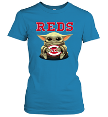 Baby Yoda Hugs The Cincinnati Reds Shirts Women's T-Shirt - PrimaryTee