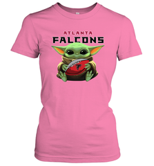 Baby Yoda Loves The Atlanta Falcons Star Wars NFL Shirts Women's T-Shirt - PrimaryTee