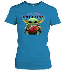 Baby Yoda Loves The Atlanta Falcons Star Wars NFL Shirts Women's T-Shirt - PrimaryTee
