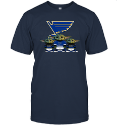 St Louis Blues Star Wars Logo Baby Yoda Men's T-Shirt - PrimaryTee