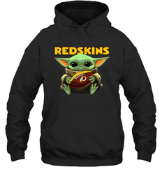 Baby Yoda Loves The Washington Redskins Star Wars NFL Shirts Hoodie - PrimaryTee