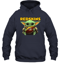 Baby Yoda Loves The Washington Redskins Star Wars NFL Shirts Hoodie - PrimaryTee