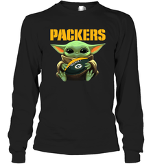 Baby Yoda Loves The Green Bay Packers Star Wars NFL Shirts Long Sleeve T-Shirt - PrimaryTee