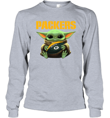 Baby Yoda Loves The Green Bay Packers Star Wars NFL Shirts Long Sleeve T-Shirt - PrimaryTee