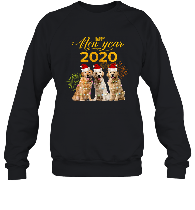 Golden Retriever Happy New Year 2020 Shirt Sweatshirt - PrimaryTee