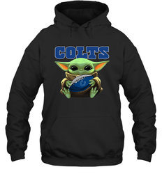 Baby Yoda Loves The Indianapolis Colts Star Wars NFL Shirts Hoodie - PrimaryTee