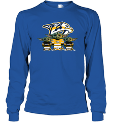 Nashville Predators Star Wars Logo Baby Yoda Long Sleeve T-Shirt - PrimaryTee