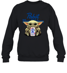 Baby Yoda Hugs Pabst Blue Ribbon Beer Can Star Wars Shirts Sweatshirt - PrimaryTee