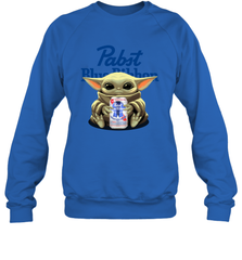 Baby Yoda Hugs Pabst Blue Ribbon Beer Can Star Wars Shirts Sweatshirt - PrimaryTee