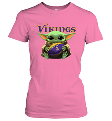 Baby Yoda Loves The Minnesota Vikings Star Wars NFL Shirts Women's T-Shirt - PrimaryTee