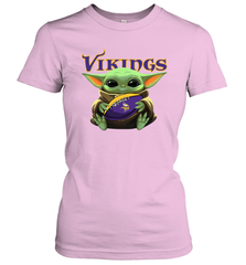 Baby Yoda Loves The Minnesota Vikings Star Wars NFL Shirts Women's T-Shirt - PrimaryTee