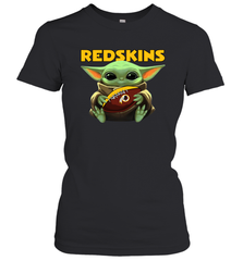 Baby Yoda Loves The Washington Redskins Star Wars NFL Shirts Women's T-Shirt - PrimaryTee