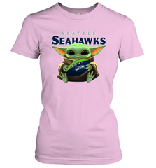 Baby Yoda Loves The Seattle Seahawks Star Wars NFL Shirts Women's T-Shirt - PrimaryTee