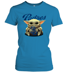 Baby Yoda Hugs The San Diego Padres Shirts Women's T-Shirt - PrimaryTee