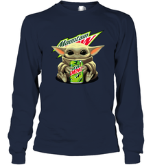 Baby Yoda Hugs Mountain Dew Can Star Wars Shirts Long Sleeve T-Shirt - PrimaryTee