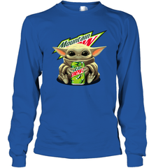 Baby Yoda Hugs Mountain Dew Can Star Wars Shirts Long Sleeve T-Shirt - PrimaryTee