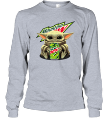 Baby Yoda Hugs Mountain Dew Can Star Wars Shirts Long Sleeve T-Shirt - PrimaryTee