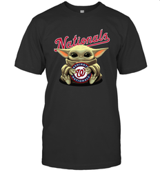 Baby Yoda Hugs The Washington Nationals Shirts Men's T-Shirt - PrimaryTee