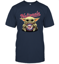 Baby Yoda Hugs The Washington Nationals Shirts Men's T-Shirt - PrimaryTee