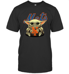 Baby Yoda Hugs The New York Mets Shirts Men's T-Shirt - PrimaryTee
