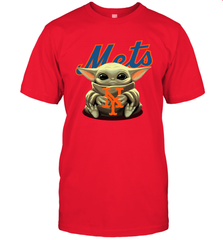 Baby Yoda Hugs The New York Mets Shirts Men's T-Shirt - PrimaryTee