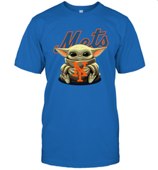 Baby Yoda Hugs The New York Mets Shirts Men's T-Shirt - PrimaryTee