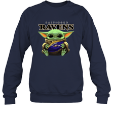 Baby Yoda Loves The Baltimore Ravens Star Wars NFL Shirts Sweatshirt - PrimaryTee