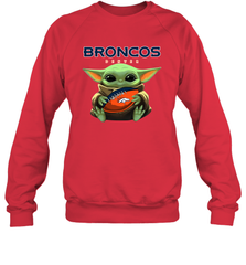 Baby Yoda Loves The Denver Broncos Star Wars NFL Shirts Sweatshirt - PrimaryTee