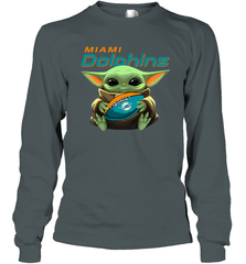 Baby Yoda Loves The Miami Dolphins Star Wars NFL Shirts Long Sleeve T-Shirt - PrimaryTee