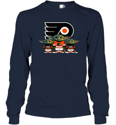 Philadelphia Flyers Star Wars Logo Baby Yoda Long Sleeve T-Shirt - PrimaryTee