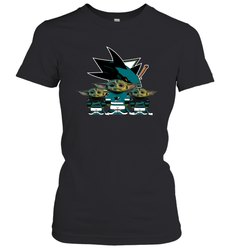 San Jose Sharks Star Wars Logo Baby Yoda Women's T-Shirt - PrimaryTee