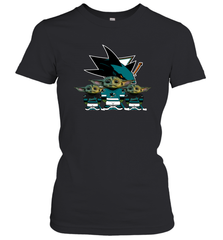 San Jose Sharks Star Wars Logo Baby Yoda Women's T-Shirt - PrimaryTee