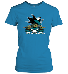 San Jose Sharks Star Wars Logo Baby Yoda Women's T-Shirt - PrimaryTee