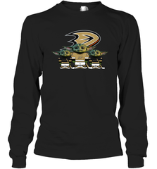 Anaheim Ducks Star Wars Logo Baby Yoda Long Sleeve T-Shirt - PrimaryTee