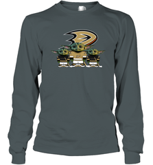 Anaheim Ducks Star Wars Logo Baby Yoda Long Sleeve T-Shirt - PrimaryTee