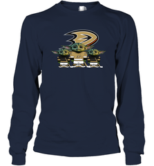 Anaheim Ducks Star Wars Logo Baby Yoda Long Sleeve T-Shirt - PrimaryTee